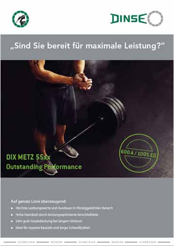 Outstanding Performance – verspricht die neue Schweißpistole DIX METZ 55xx 